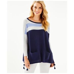 Lilly Pulitzer Elba Sweater Moonlight Colorblock Size XS NWT